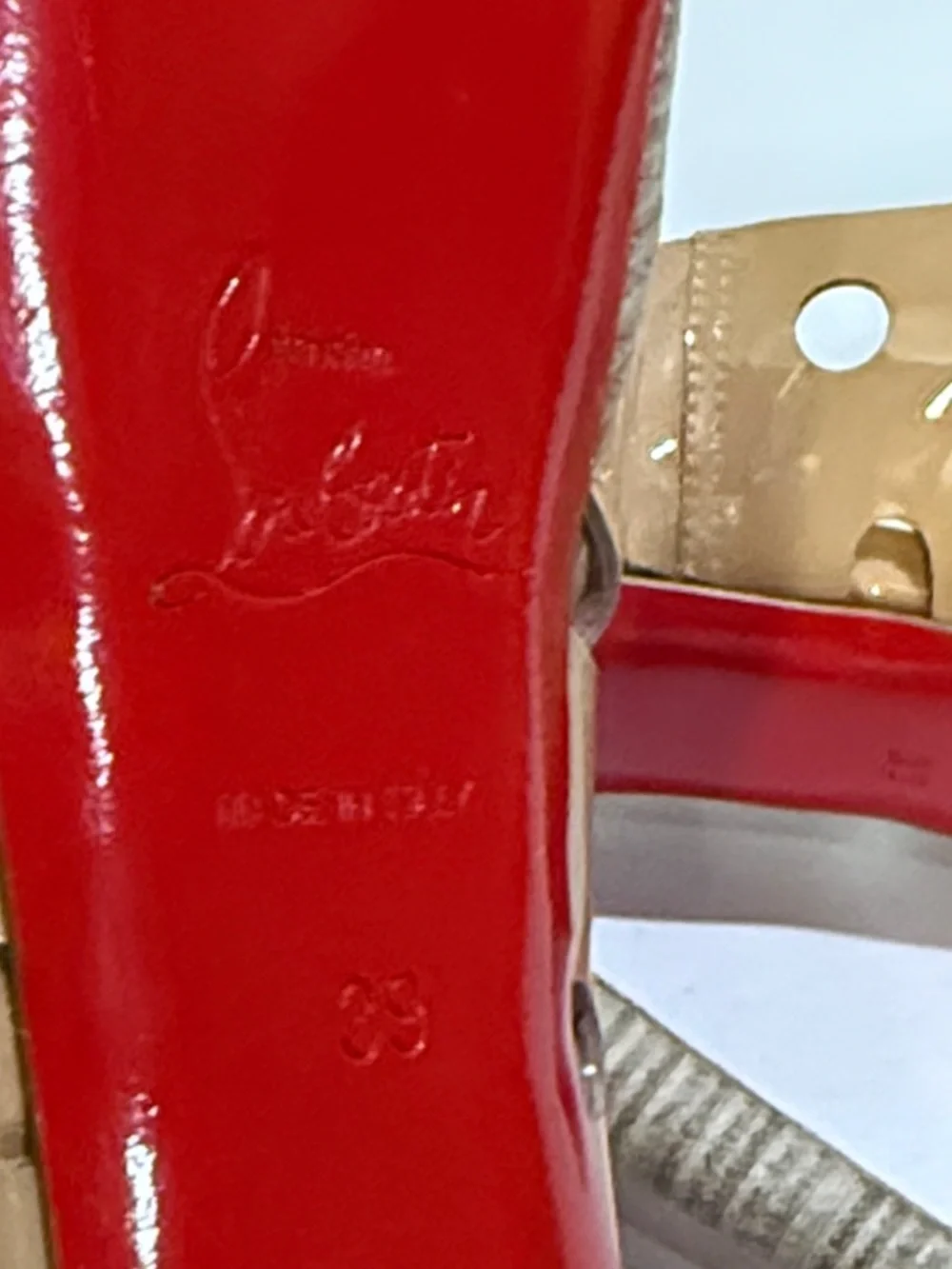 Christian Louboutin Ginza platform slingback sandal heel size 39